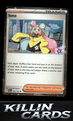 Iono - 185/193 (Cosmo Foil) 185/193 Pokemon Promo Miscellaneous Cards & Products - Image 1