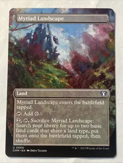 Myriad Landscape (Borderless) MTG NM Commander Masters Regular NON-FOIL - Image 1