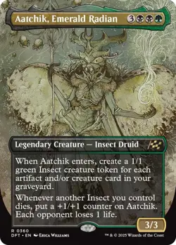 Aatchik, Emerald Radian (Borderless) (R) #360 Aetherdrift MTG NM - Image 1