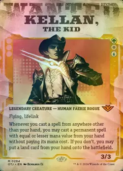 MTG Kellan, the Kid Borderless Foil ** Outlaws of Thunder Junction ** English - Image 1