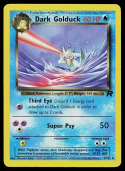 Pokemon Card Team Rocket Dark Golduck 37/82 Uncommon - Image 1