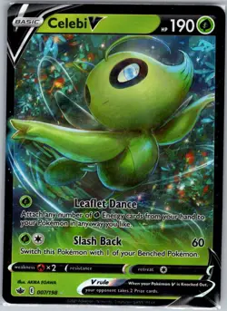 Celebi V 007/198 SWSH06: Chilling Reign - Pokemon Card - NM - Image 1