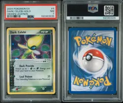 2004 Pokemon EX Hidden Legends Dark Celebi Holo #4 PSA 7 NM - Image 3