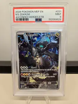 Pokemon ME: Ascended Hero's N's Zekrom Black Star Promo PSA 9 - Image 1