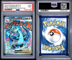 2025 POKEMON MEP EN-ME BLACK STAR PROMO #023 MEGA CHARIZARD X EX PSA 9 - Image 4