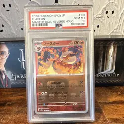 The Pokemon Company Pokemon TCG Flareon SV2a 136/165 Master Ball RH JP PSA 10 - Image 1