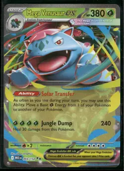 Pokemon - Mega Venusaur ex 003/132 Holo Mega Evolution NM - Image 1