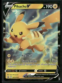 Pokemon - Pikachu V SWSH063 Black Star Promo NM - Image 1
