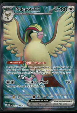 Pokemon - Pidgeot ex 217/197 Ultra Rare Obsidian Flames LP - Image 1