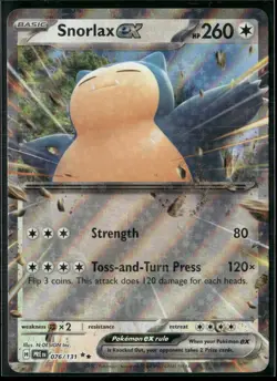 Pokemon - Snorlax ex 076/131 Double Rare Prismatic Evolutions NM - Image 1