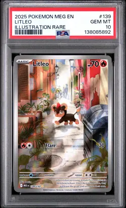 Litleo 139 2025 Pokemon Mega Evolution PSA 10 - Image 1