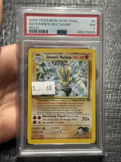 Pokemon Giovanni's Machamp Gym Challenge Holo PSA 7 6/132 2000 Unlimited - Image 1