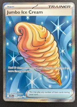 Pokemon Jumbo Ice Cream Ultra Rare 109/086 NM ME04 Chaos Rising Holo - Image 1