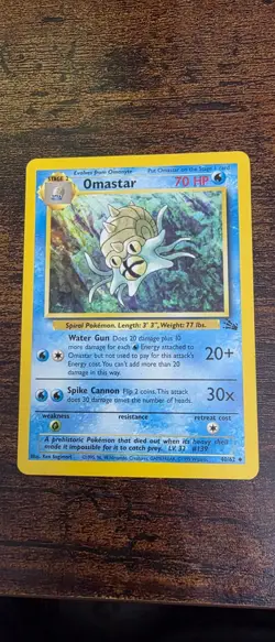 Omastar 40/62 Uncommon Fossil Pokemon Near Mint - Image 1