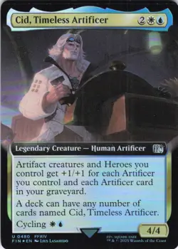 MTG Cid, Timeless Artificer (Extended Art) (480) | NM Foil | Final Fantasy (FIN) - Image 2