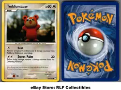 2007 Pokemon, D&P Mysterious Treasures, #105/123 Teddiursa Lv. 20, Common (b) - Image 1