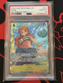 2025 Nami ONE PIECE Japanese EB03-053 SR Heroines Edition PSA 10 - Image 2