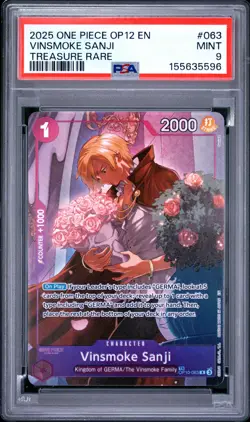 2025 One Piece Op12-Legacy Of The Master Vinsmoke Sanji Treasure Rare PSA 9 #063 - Image 1