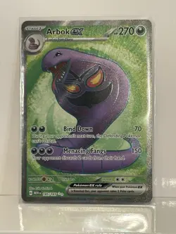 Pokemon TCG Arbok EX Full Art Ultra Rare Holo Card 185/165 Scarlet & Violet 151 - Image 1