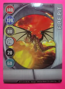 BAKUGAN Battle Brawler "FIRE PIT" Metal Card 2008 - Image 1