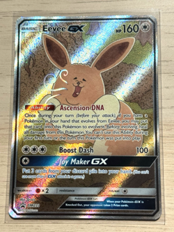 Eevee GX SM233 Sun & Moon Black Star Promo Pokemon Card Full Art LP - Image 1
