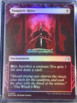 Vampiric Rites Foil WOT 37 Magic MTG U BL NM - Image 1