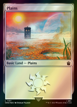 MTG Plains (1157) Foil ** Doctor Who ** English - Image 1
