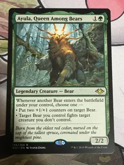 C5103 MAGIC MTG MODERN HORIZONS AYULA, QUEEN AMONG BEARS #155 RARE NM - Image 1