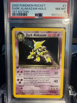 Pokemon TCG Dark Alakazam Holo Rare 1st Edition PSA 8 New Cert - Image 2