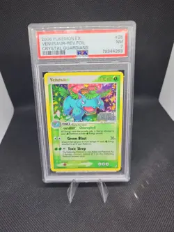 2006 Pokemon TCG Venusaur EX Crystal Guardians Reverse Holo 28/100 PSA 7 STAMPED - Image 1