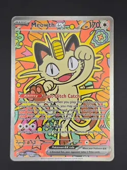 Meowth Ex 121/088 Special Illustration Rare ME03: Perfect Order Pokemon TCG NM - Image 1
