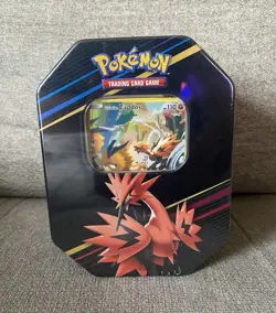 Pokemon TCG Crown Zenith Galarian Zapdos Tin FACTORY SEALED (4 packs) - Image 1