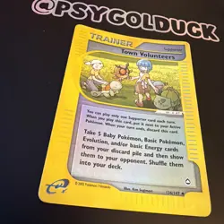Pokemon Town Volunteers 136/147 Aquapolis Reverse Holo creased B13 - Image 2