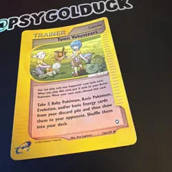 Pokemon Town Volunteers 136/147 Aquapolis Reverse Holo creased B13 - Image 3