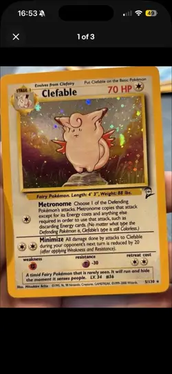 Pokemon TCG Base Set 2 Holo Lot 2: Clefable 5/130 & Ninetales 13/130 - Image 1