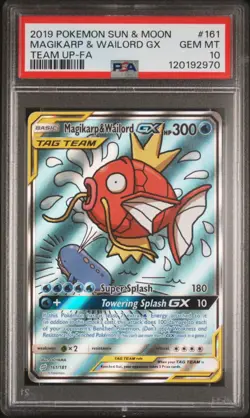 Pokemon - PSA 10 Magikarp & Wailord GX - 161/181 - Sun & Moon Team Up - Image 1