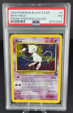 PSA 7 - Mew Holo SWIRL! - Black Star Promo #9 - 2000 Pokemon WOTC - Pokemon TCG - Image 1