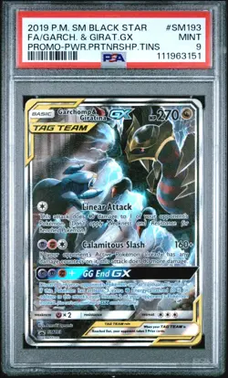 Pokemon Garchomp & Giratina GX SM193 Sun And Moon Black Star Promo PSA 9 (CS3) - Image 1