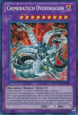 Yugioh! LP Chimeratech Overdragon - LCGX-EN183 - Secret Rare - Unlimited Edition - Image 1