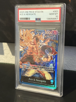 2025 One Piece ST22 Ace & Newgate #001 PSA 10 Gem Mint English Promo OP - Image 2