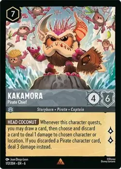 1x Kakamora - Pirate Chief - 172/204 - Rare - Cold Foil NM-Mint Disney Lorcana: - Image 1
