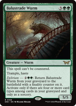 Balustrade Wurm (REGULAR) x1 - MTG Duskmourn: House of Horror DSK #168 - Image 1