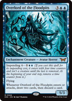 Overlord of the Floodpits (REGULAR) x1 - MTG Duskmourn: House of Horror DSK #68 - Image 1