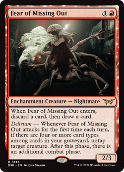 Fear of Missing Out (REGULAR) x1 - MTG Duskmourn: House of Horror DSK #136 - Image 1