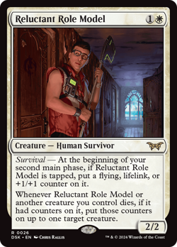 Reluctant Role Model (REGULAR) x1 - MTG Duskmourn: House of Horror DSK #26 - Image 1