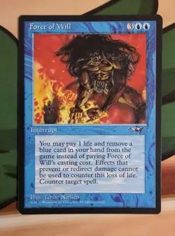 X 1 Force of Will NM Alliances MTG Magic The Gathering - Image 1