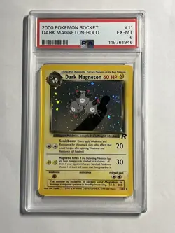 2000 POKEMON ROCKET 11 DARK MAGNETON-HOLO PSA 6 EXCELLENT-MINT - Image 1