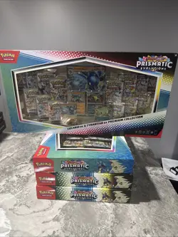 Pokemon Prismatic Evolutions Lucario Ex + Tyranitar Ex Premium Collection Lot x4 - Image 2