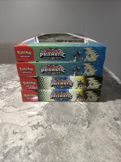 Pokemon Prismatic Evolutions Lucario Ex + Tyranitar Ex Premium Collection Lot x4 - Image 3