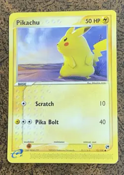 Pikachu 72/100 Sandstorm Common Pokemon Card - Image 1